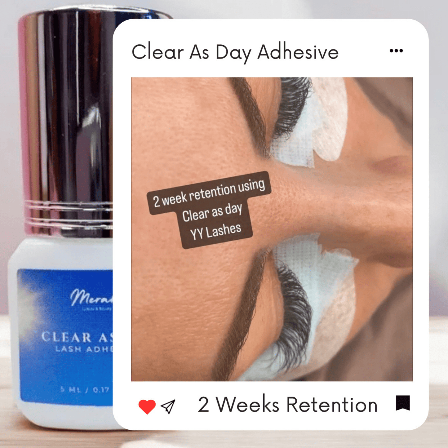 Meraki Clear as Day Lash Adhesive | Crystal Clear Bond - Meraki Lashes and Beauty