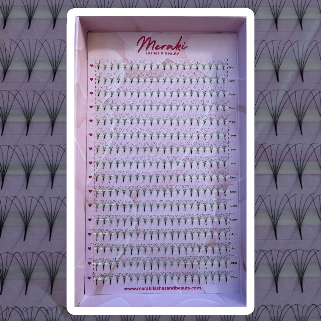 5D Pointy Stem Volume Fans - 0.07 | Meraki - Meraki Lashes and Beauty