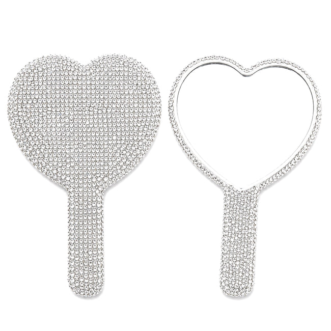 Rhinestone Heart Mirror