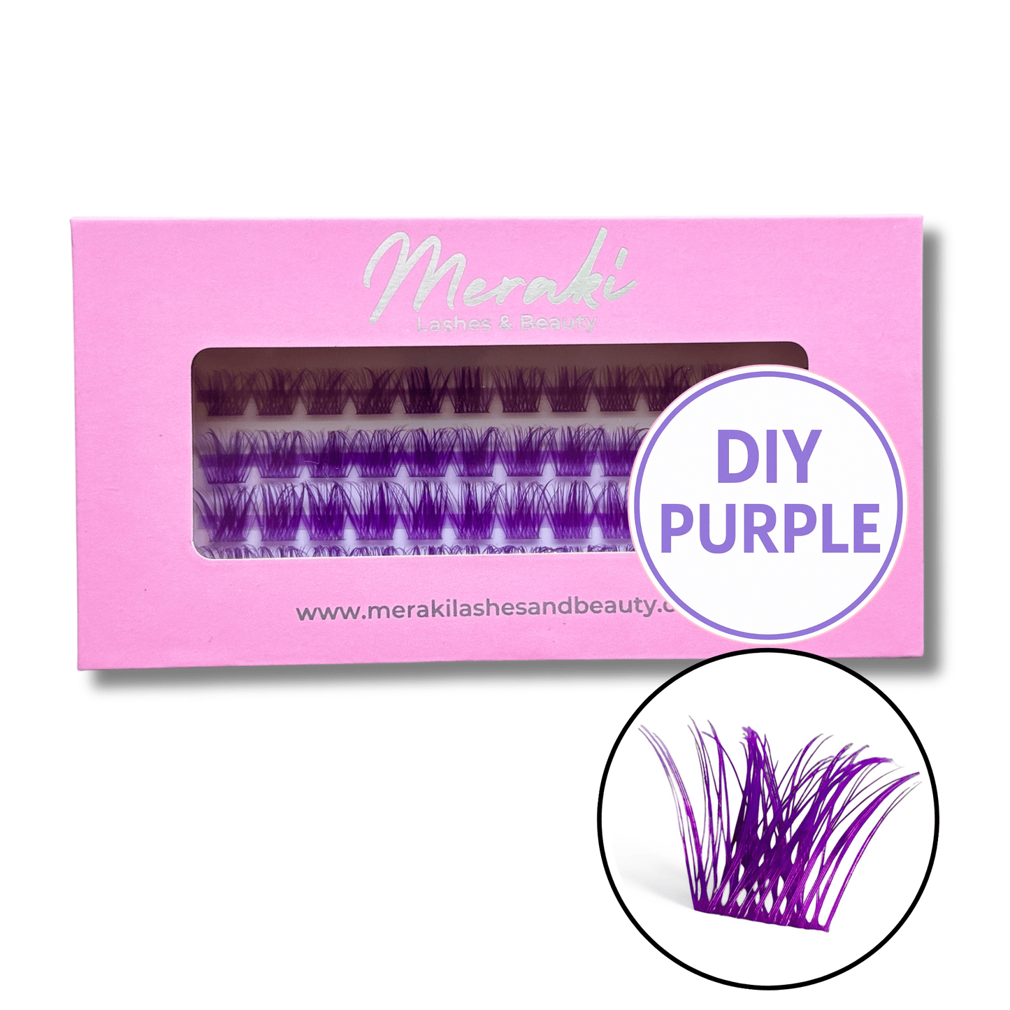 DIY Lash Extensions Australia - Full Volume Style - Purple - Meraki Lashes and Beauty