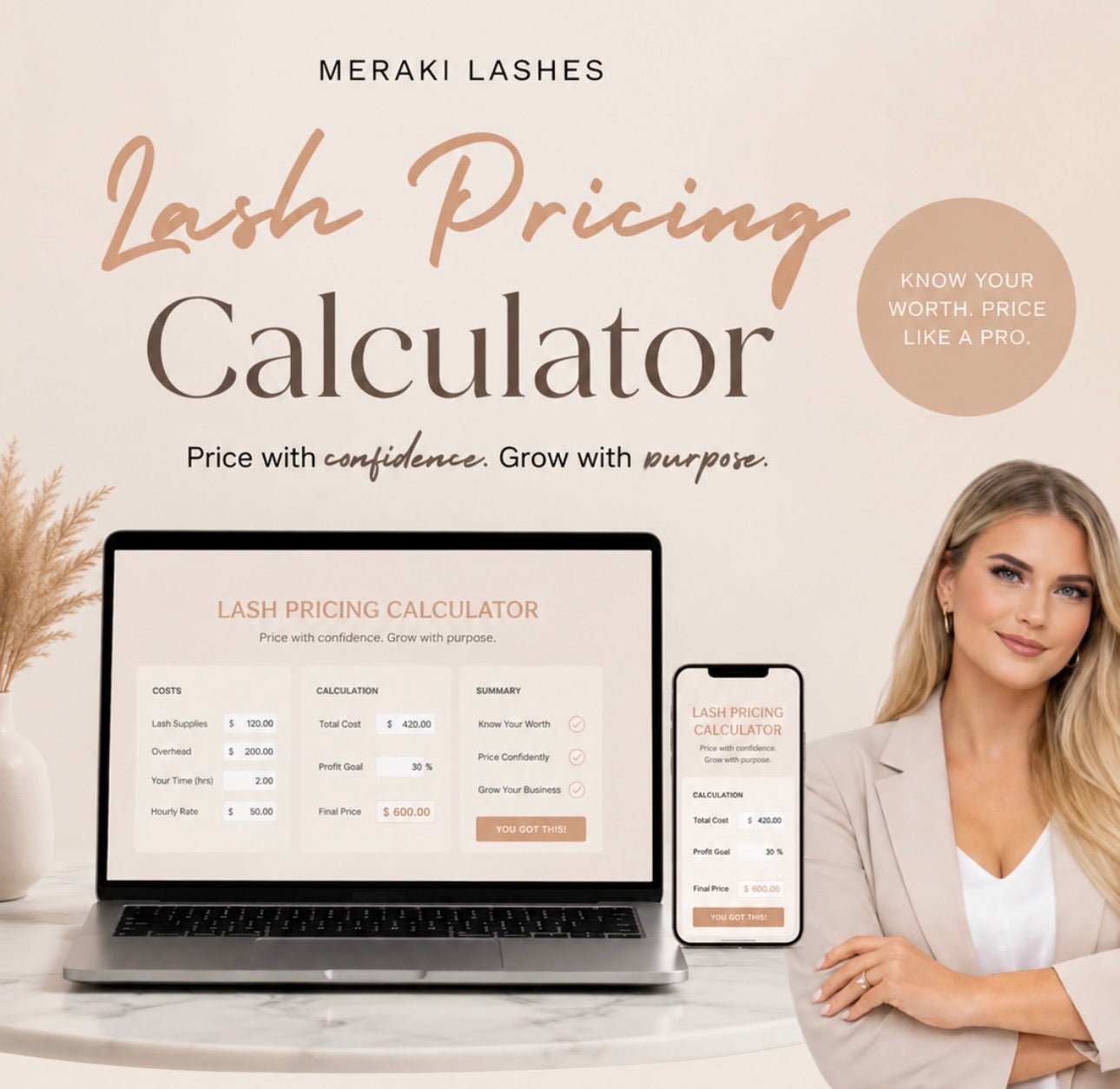 Lash Pricing Calculator - Meraki Lashes and Beauty