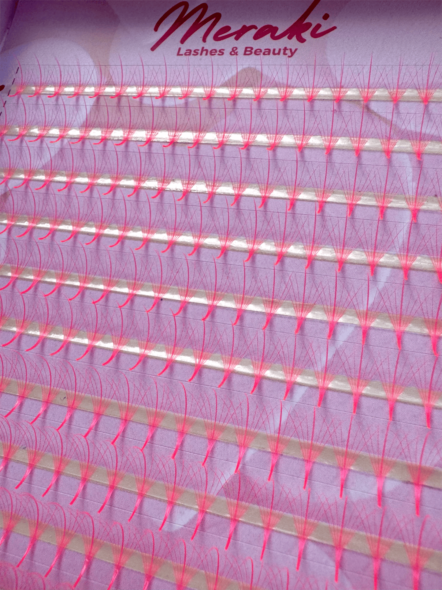 Pink Wispy Neon - 7D - 0.05 - D Curl - Meraki Lashes and Beauty