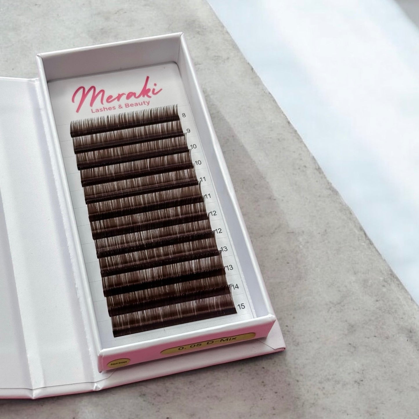 Brown Lash Collection - 0.05 Volume Individual CC & D | Meraki - Meraki Lashes and Beauty