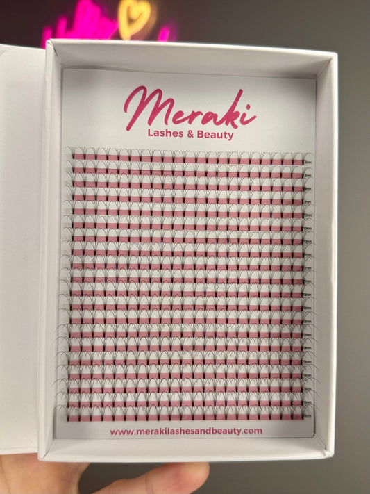 4D 0.10 Short Stem Premade Volume Fans - Meraki Lashes and Beauty