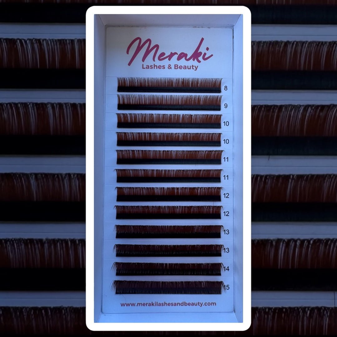 Brown Lash Collection - 0.05 Volume Individual CC & D | Meraki - Meraki Lashes and Beauty