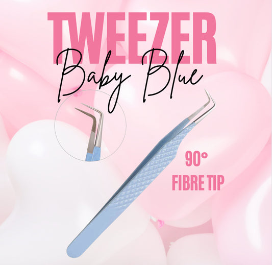 Baby Blue 90° Fibre Tip Tweezer