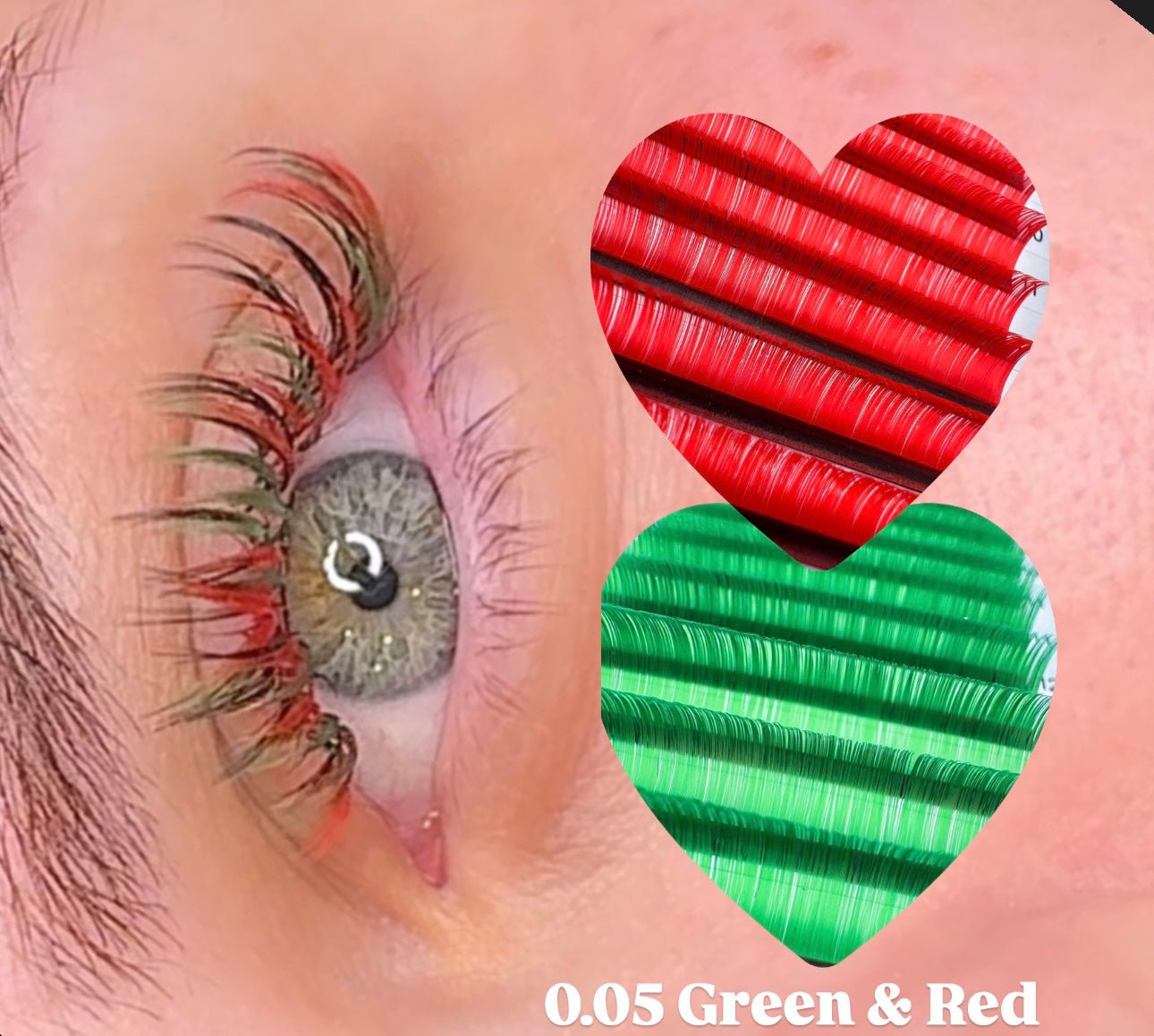 Coloured Volume Lash Extensions - Red, Neon & Glitter | Meraki - Meraki Lashes and Beauty