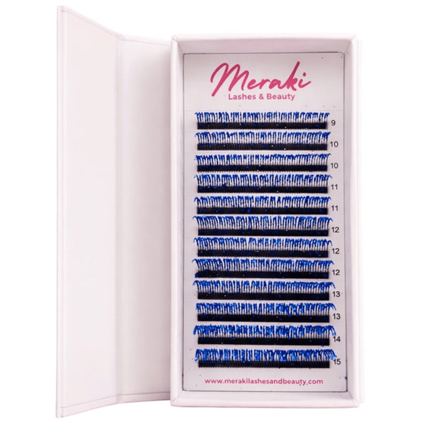 Blue Glitter Spikes - D Curl