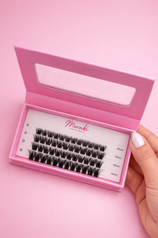 Brontë — Medium Volume DIY Lash Clusters (Refill Tray, 10–14mm Mix) - Meraki Lashes and Beauty