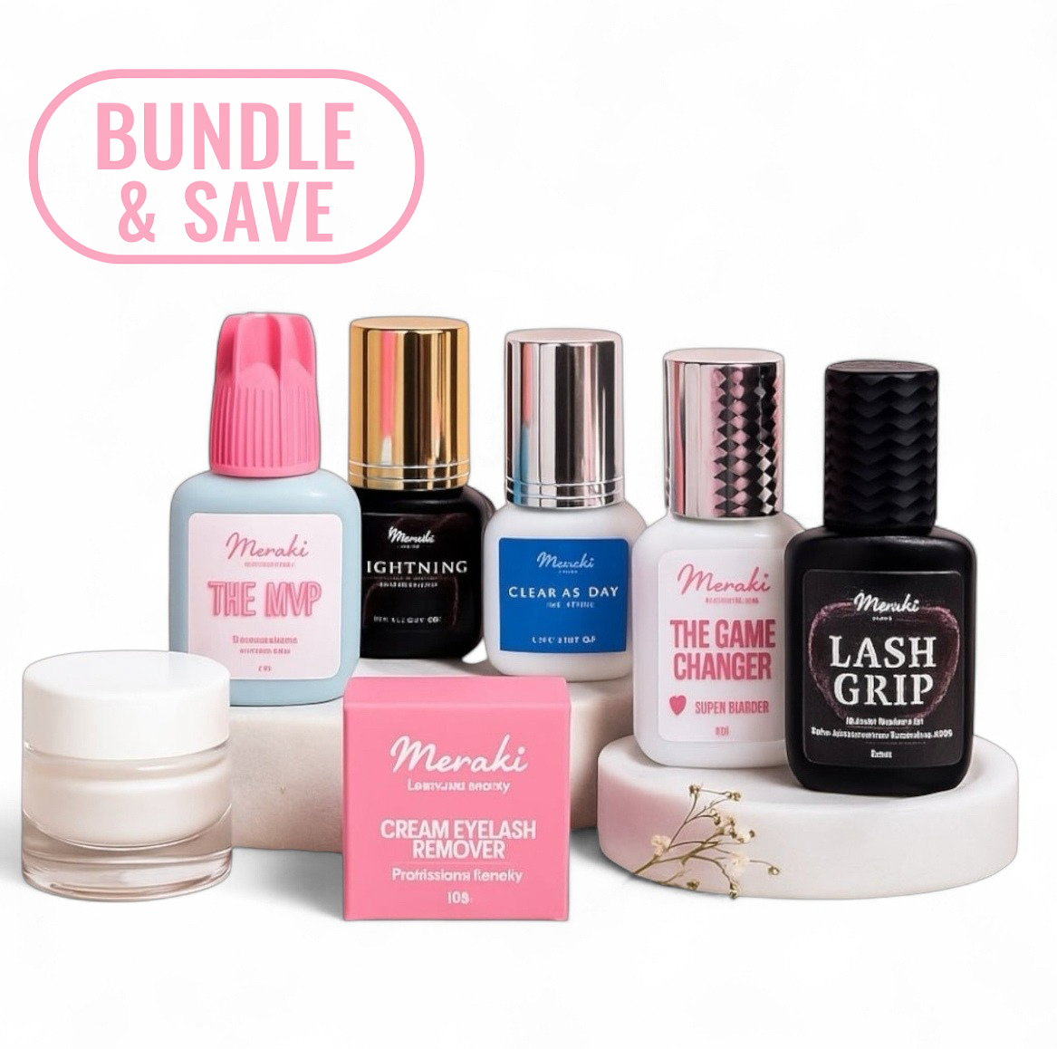 Lash Glue, Bonder, Primer & Remover | Meraki