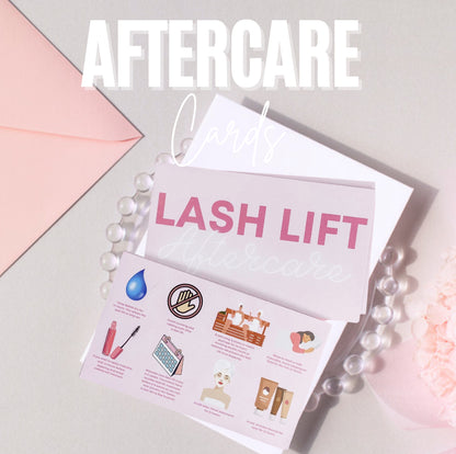 Aftercare Cards (Lash Lift or Lash Extensions)