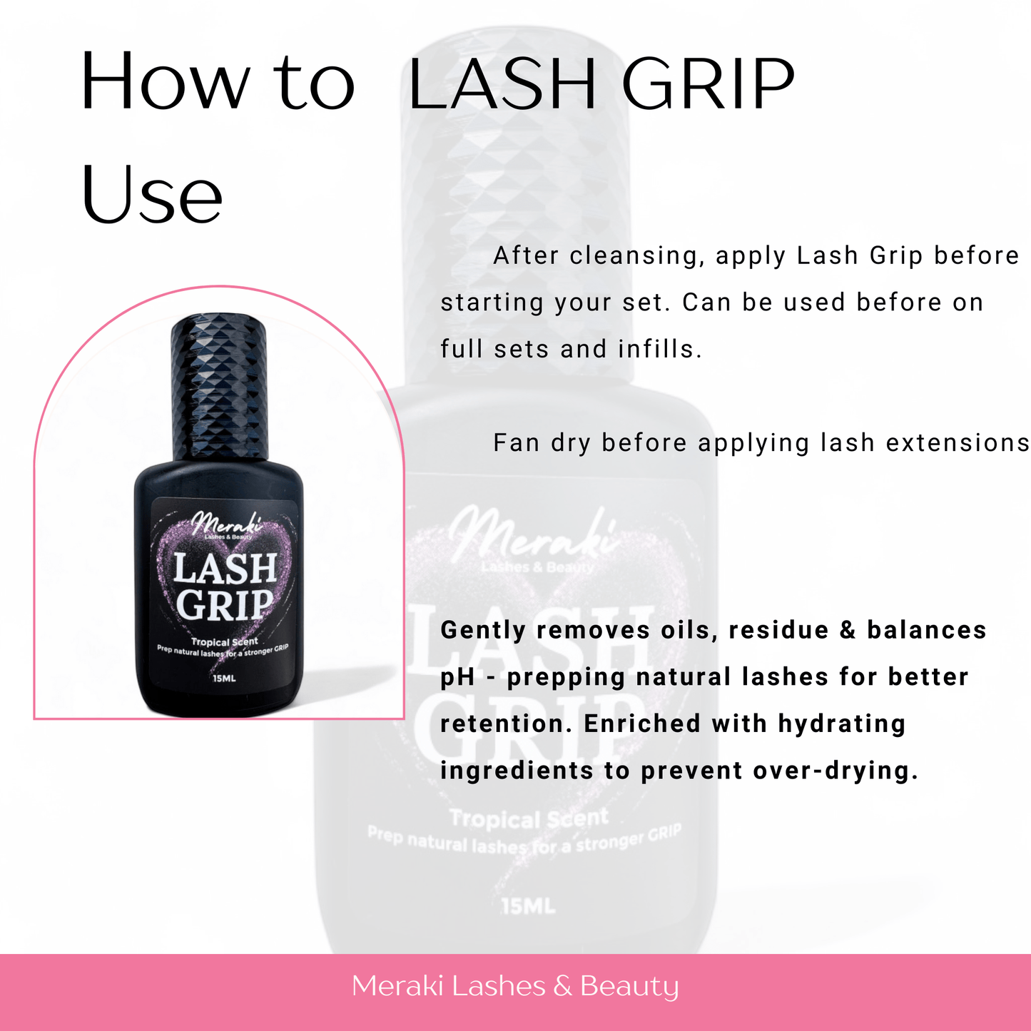 Meraki Lash Grip Primer | Prep for Stronger Retention - Meraki Lashes and Beauty