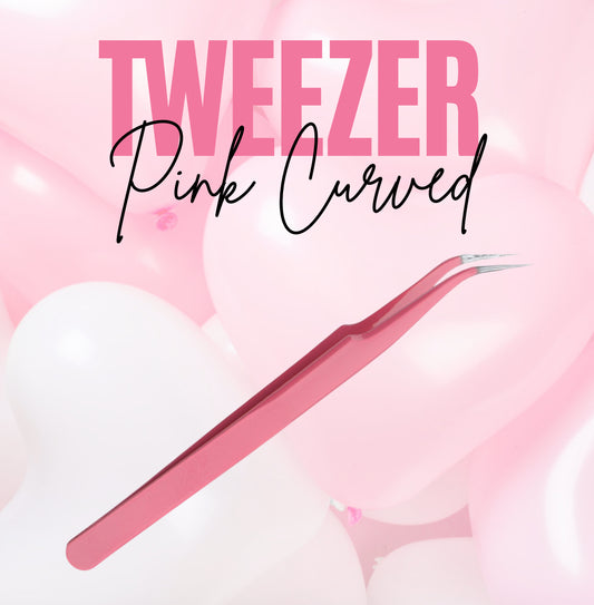 Hot Pink Curved Tweezers