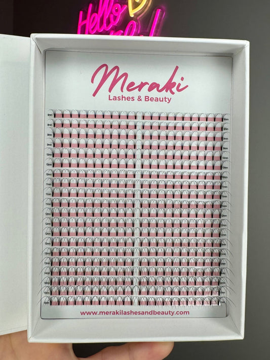 5D 0.10 Short Stem Premade Volume Fans - Meraki Lashes and Beauty