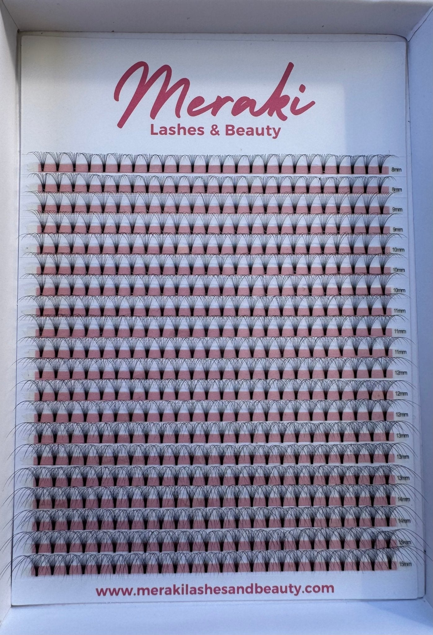 9D Short Stem Volume Fans - 0.05 C&D Curl | Meraki - Meraki Lashes and Beauty