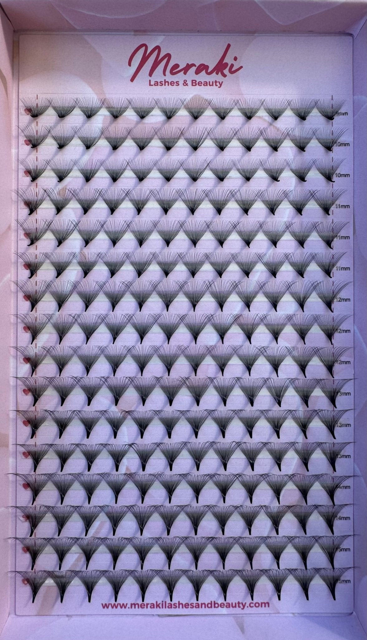 30D Pointy Stem Volume Fans - 0.03 | Meraki - Meraki Lashes and Beauty