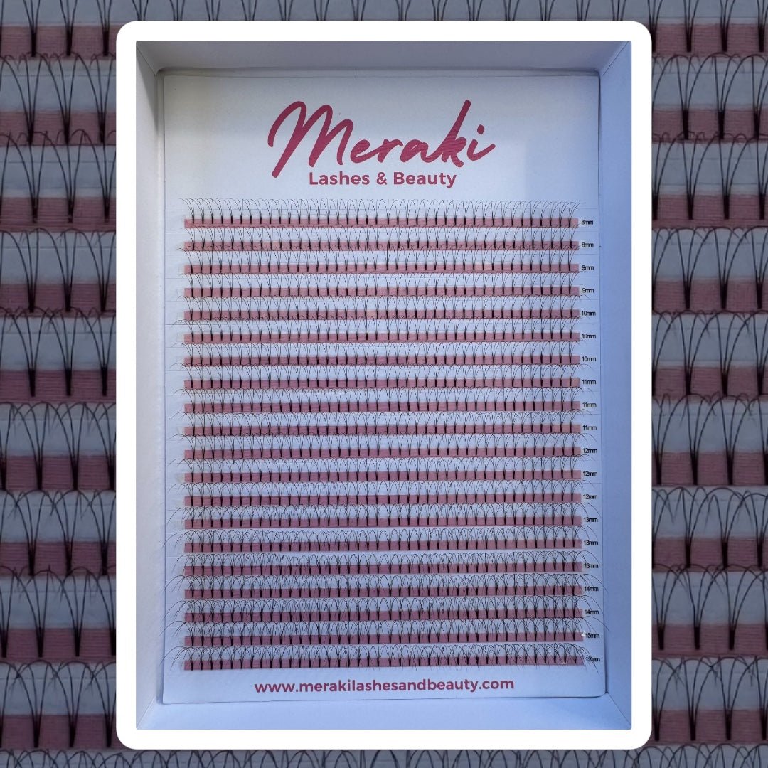 3D Short Stem Volume Fans - 0.07 C&D, 0.10 D | Meraki - Meraki Lashes and Beauty