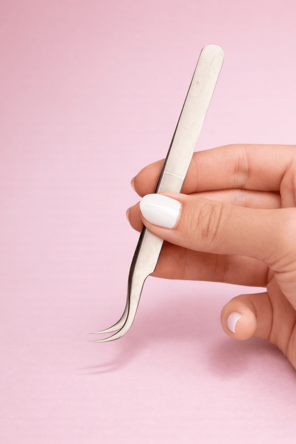 Silver Curved Tweezers