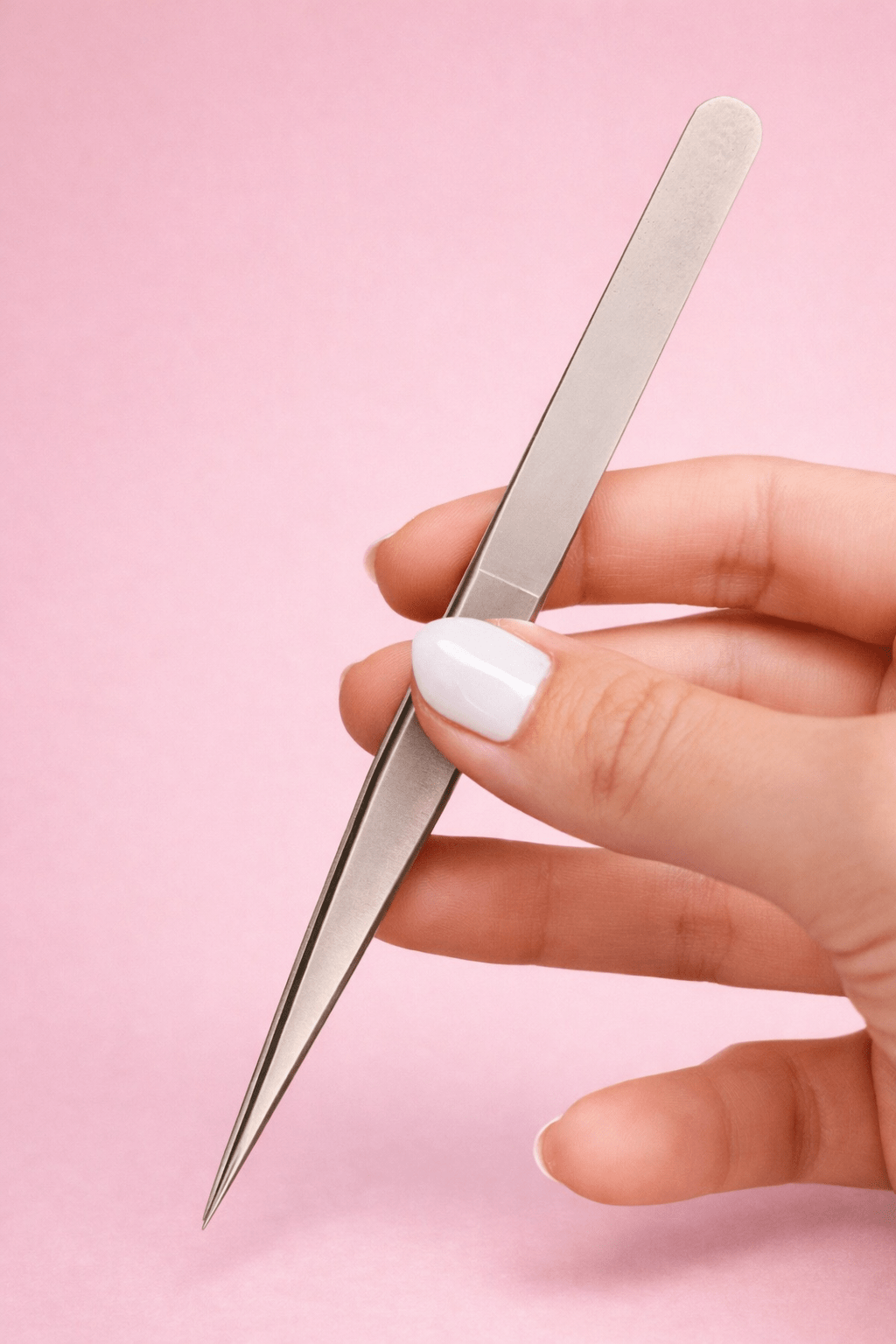 Silver Straight Tweezers - Meraki Lashes and Beauty