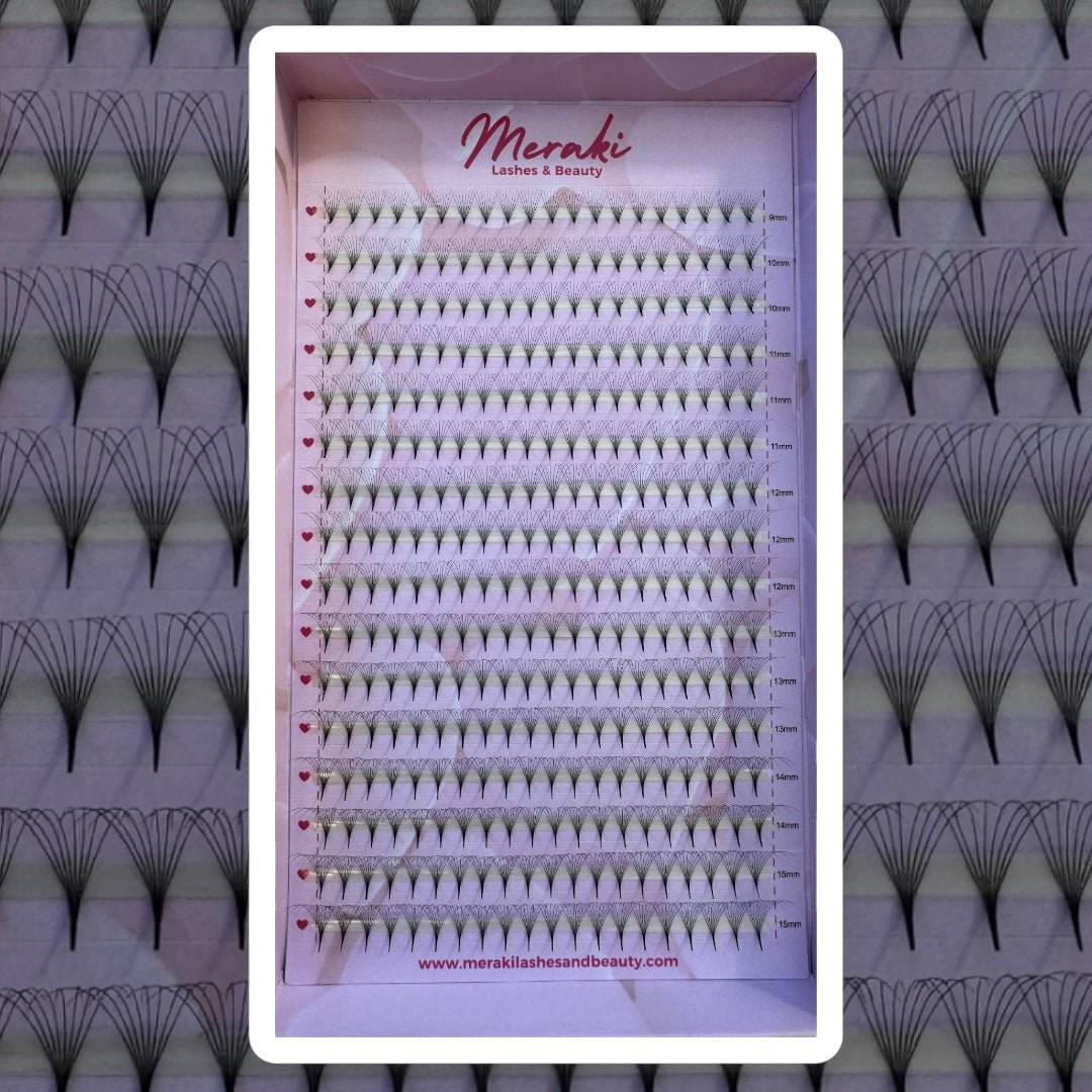 8D Pointy Stem Volume Fans - 0.05 | Meraki - Meraki Lashes and Beauty