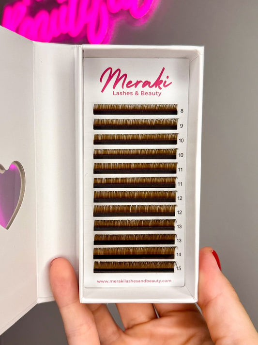 Dark Brown 0.05 Volume Lashes - Meraki Lashes and Beauty