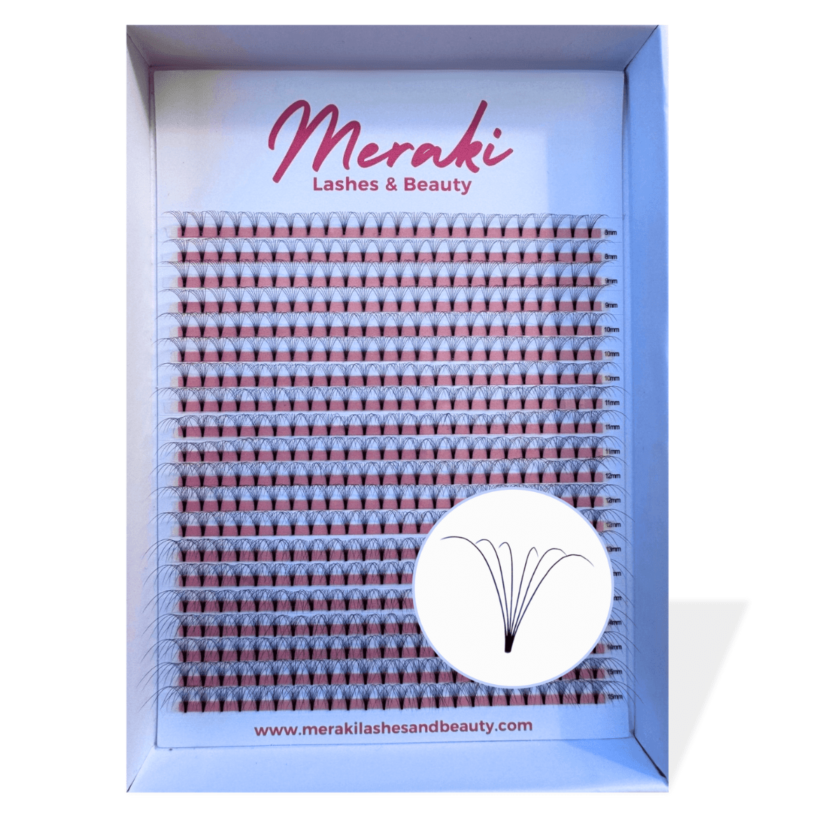 6D Short Stem Volume Fans - 0.07 D Curl | Meraki - Meraki Lashes and Beauty