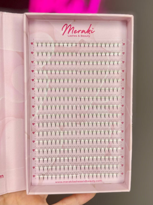 5D 0.07 Pointy Stem Premade Volume Fans - Meraki Lashes and Beauty
