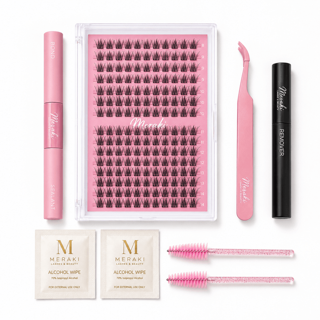 The Starter Kit|Up To 14 Full Sets|150 Lash Clusters DIY lash bond and seal kit