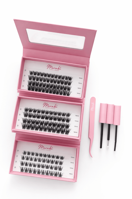 DIY Lash Extensions Australia – Ultimate Kit (144 Cluster Segments) - Meraki Lashes and Beauty