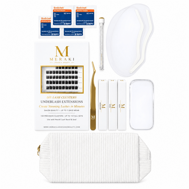 Bond & Seal | Starter Kit | 150 Lash Clusters | Up to 15 Full Sets DIY lash Bond and Seal kit