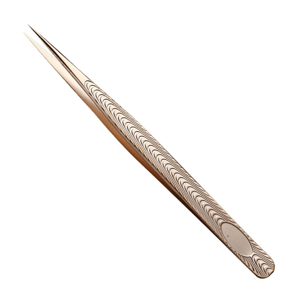 Gold Straight Tweezer - Meraki Lashes and Beauty