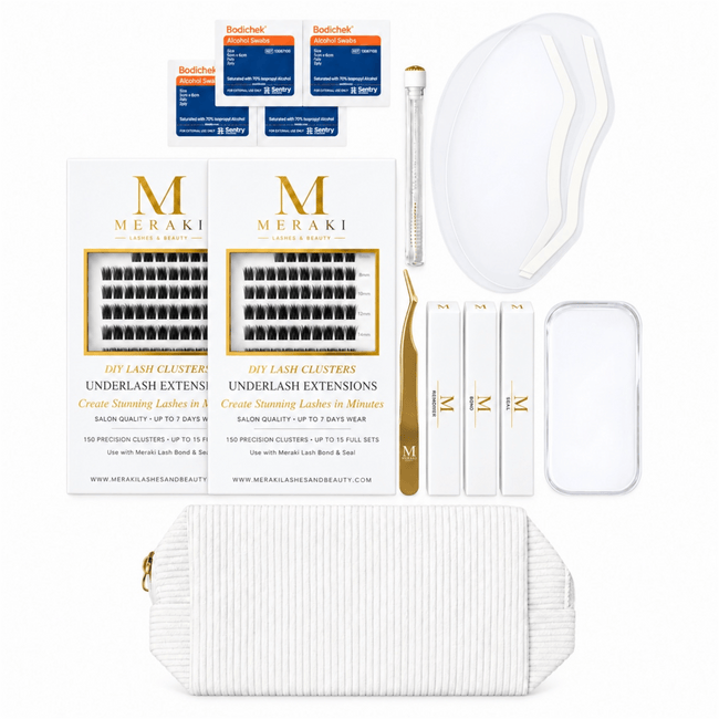 Bond & Seal | Deluxe Kit | 300 Lash Clusters | Up to 30 Full Sets DIY lash Bond and Seal kit