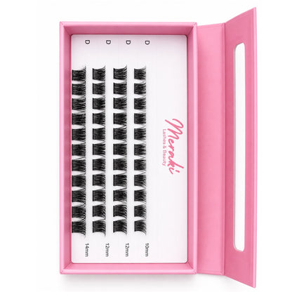 Hayley — Medium Volume DIY Lash Clusters (Refill Tray, 10–14mm Mix) - Meraki Lashes and Beauty