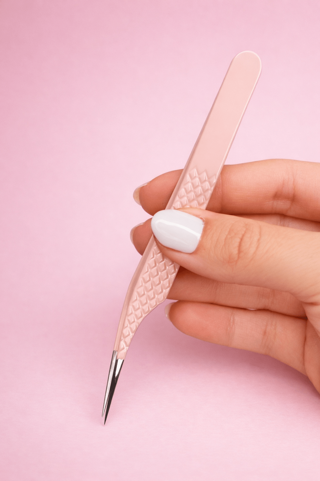 Pink Straight Tweezer - Meraki Lashes and Beauty