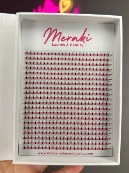 8D 0.05 Short Stem Premade Volume Fans - Meraki Lashes and Beauty