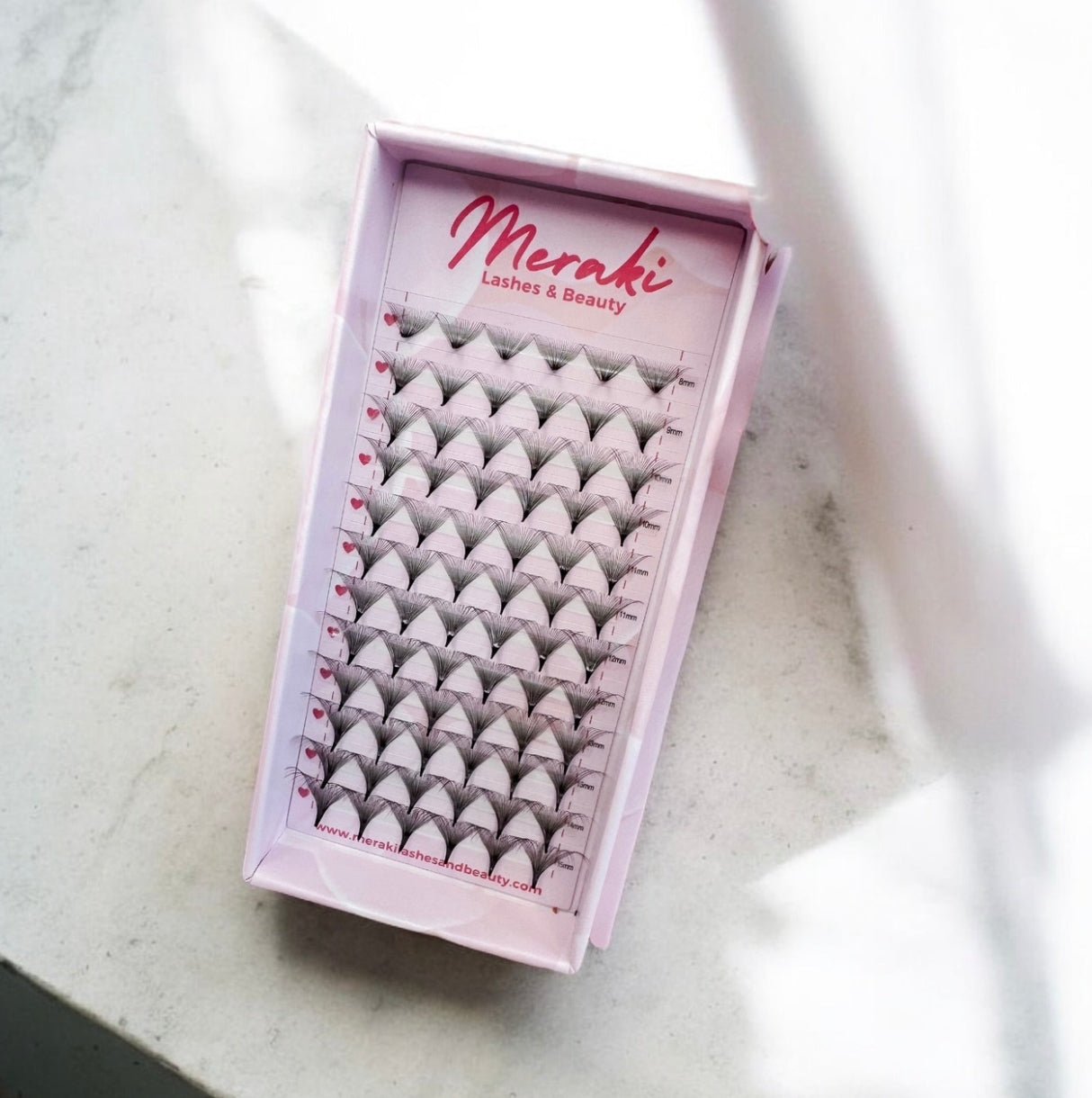 30D Pointy 12 Line Mixed Tray - Meraki Lashes and Beauty