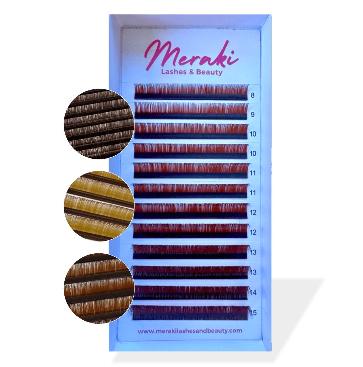 Brown Lash Collection - 0.05 Volume Individual CC & D | Meraki - Meraki Lashes and Beauty