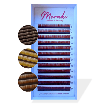 Brown Lash Collection - 0.05 Volume Individual CC & D | Meraki - Meraki Lashes and Beauty