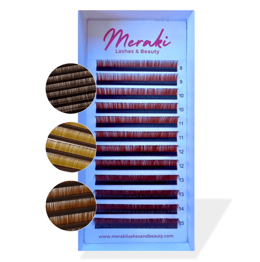 Brown Lash Collection - 0.05 Volume Individual CC & D | Meraki - Meraki Lashes and Beauty