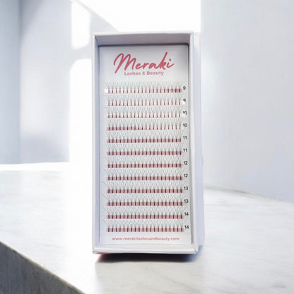 M Curl Lash Collection – 0.05 Volume, 3D & 10D Premade Fans | Meraki Lashes