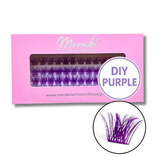 DIY Lash Extensions Australia - Full Volume Style - Purple - Meraki Lashes and Beauty