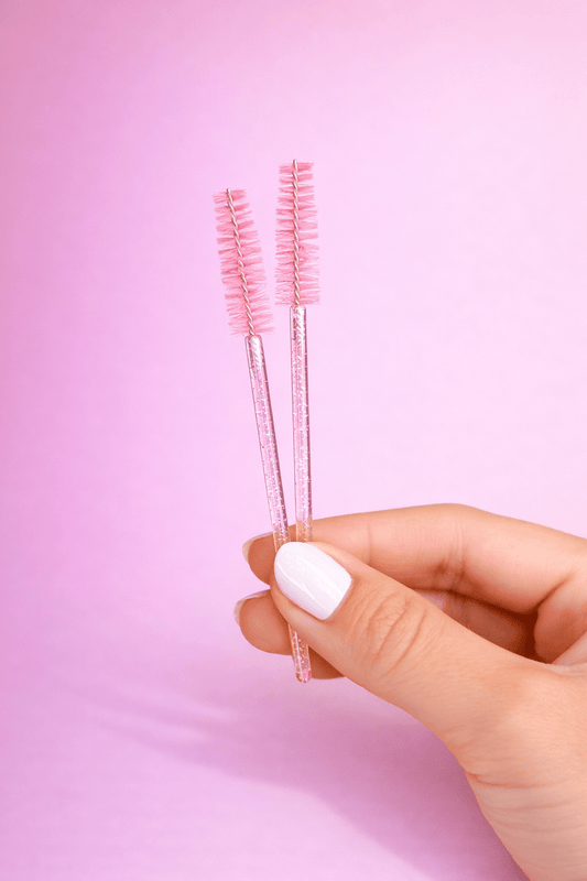 Glitter Spoolies - Pink 50 Pack - Meraki Lashes and Beauty