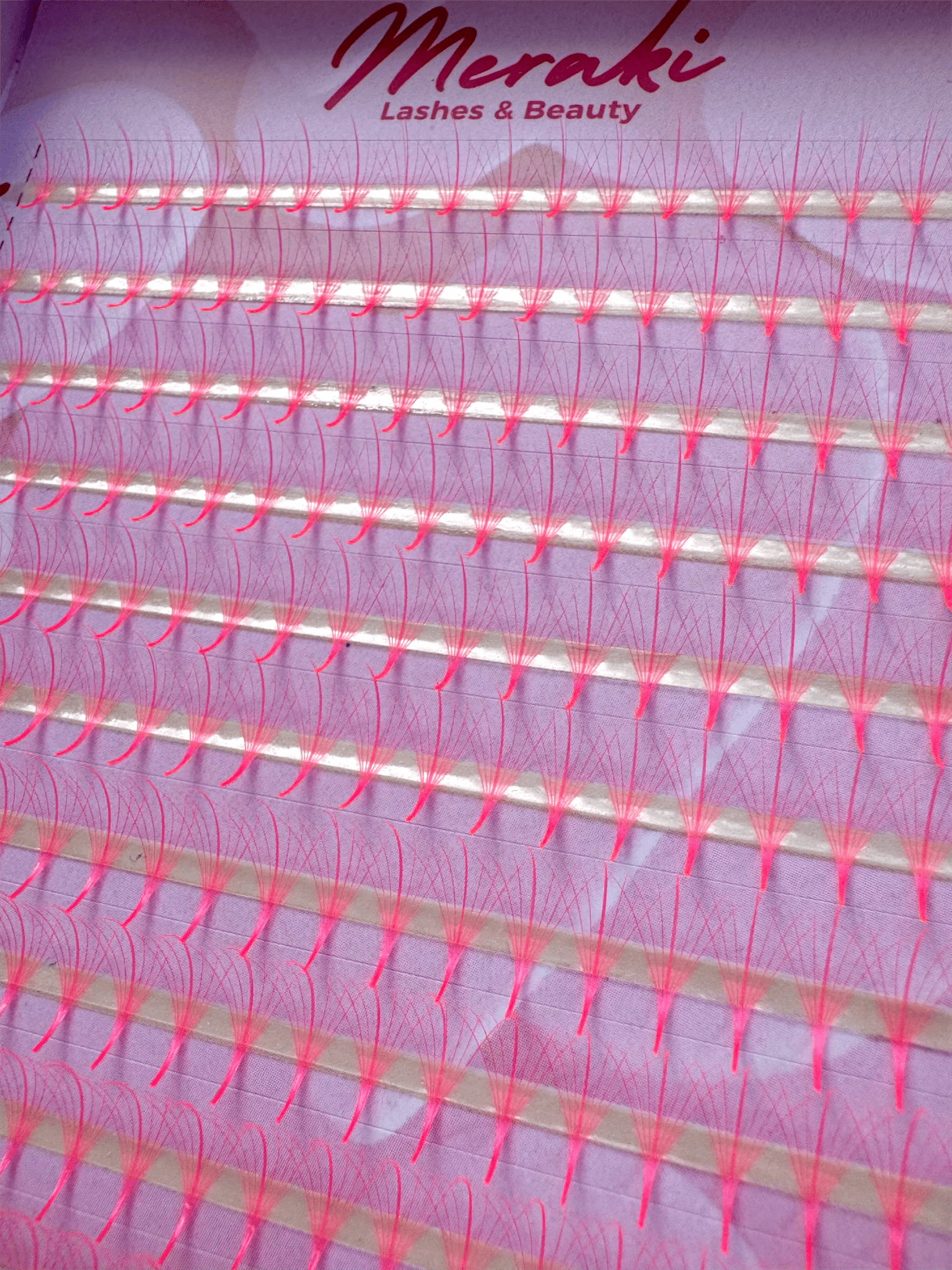 Pink Wispy Neon - 7D - 0.05 - D Curl - Meraki Lashes and Beauty