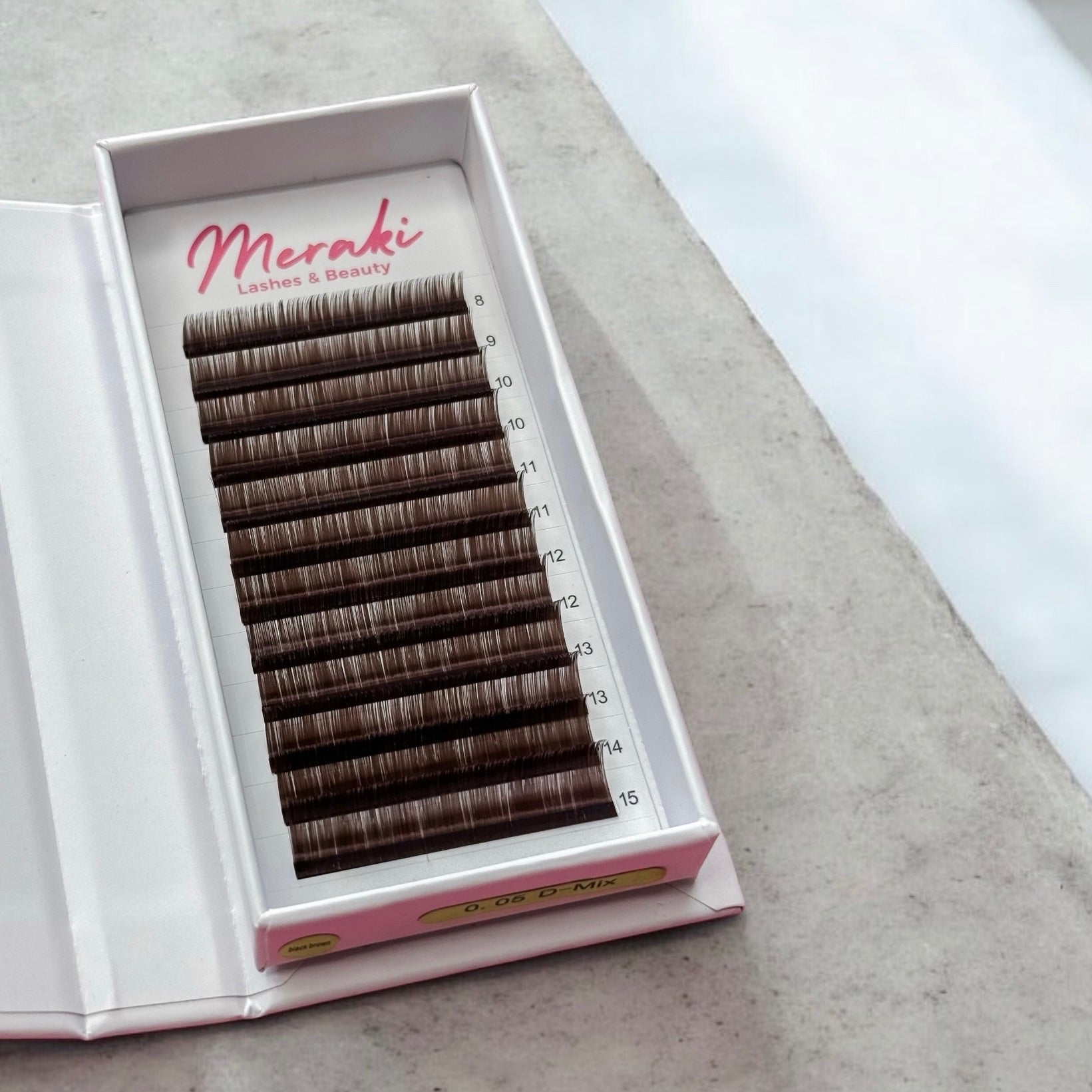 Brown Lash Collection - 0.05 Volume Individual CC & D | Meraki - Meraki Lashes and Beauty