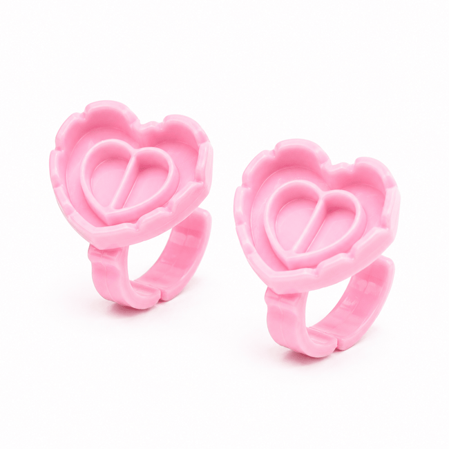 Heart Glue Rings | 100 Pack