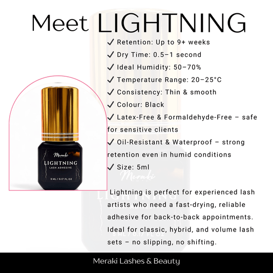 Meraki Lightning Lash Adhesive | Fast Drying Lash Glue - Meraki Lashes and Beauty
