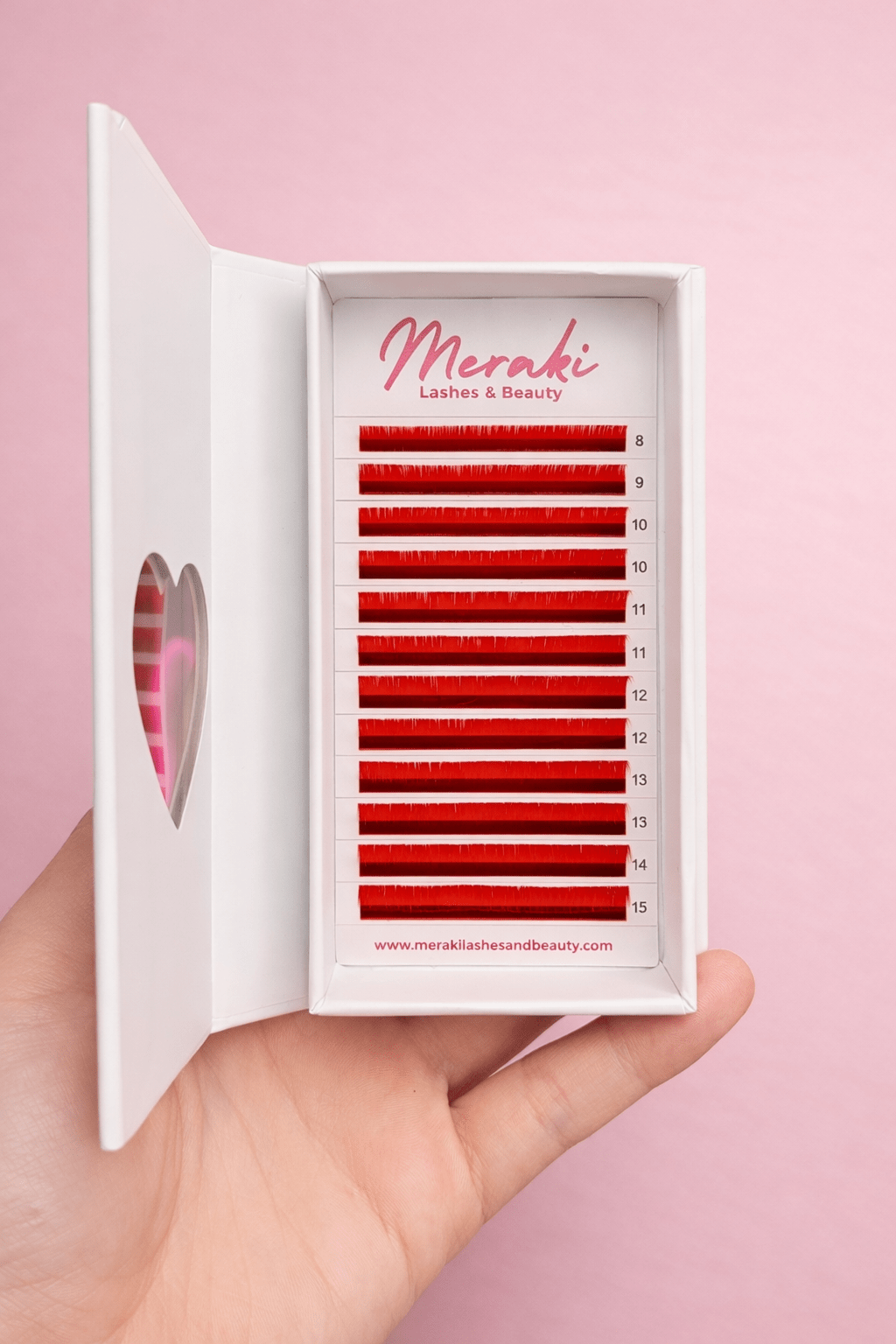 Volume - Red - 0.05 - D Curl - Meraki Lashes and Beauty