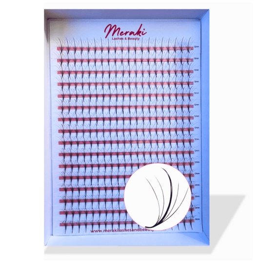 Angel Wispy Pointy Stem Premade Fans | Meraki - Meraki Lashes and Beauty