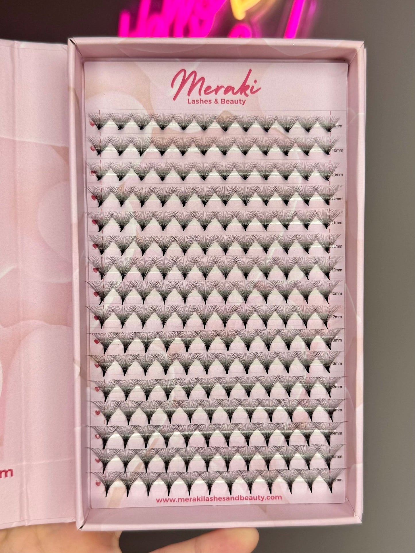 30D 0.03 Pointy Stem Premade Volume Fans - Meraki Lashes and Beauty