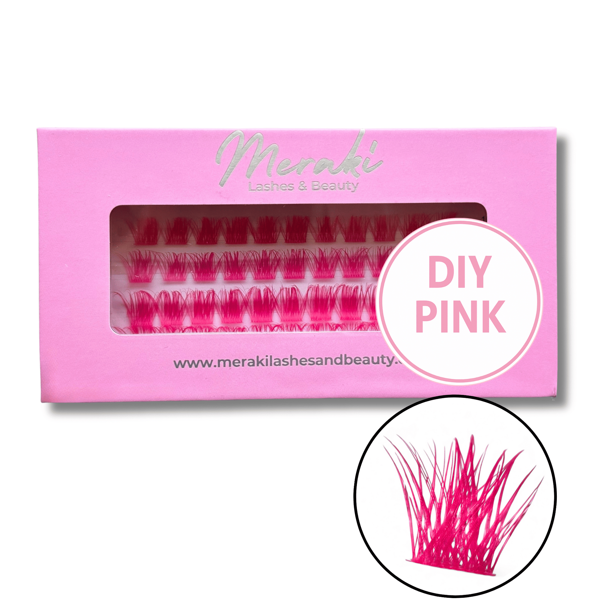DIY Lash Extensions Australia - Full Volume Style - Pink - Meraki Lashes and Beauty